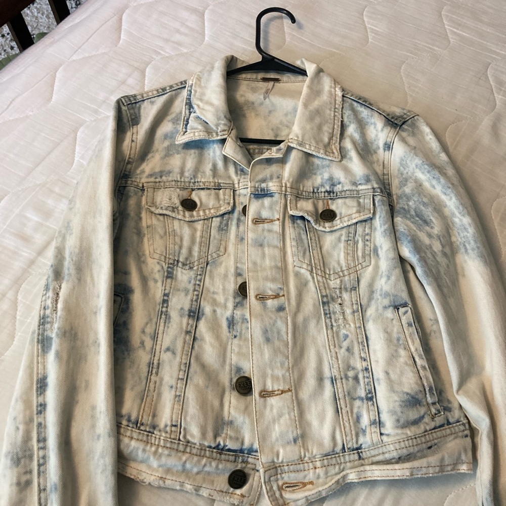 Distressed Free People Jean Jacket